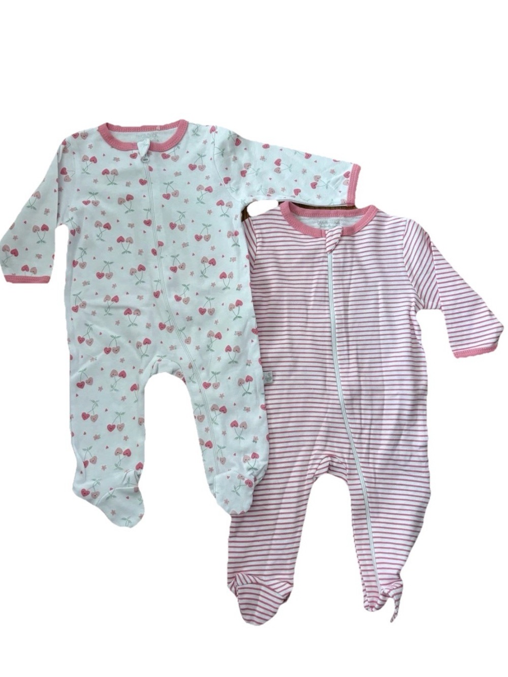 Duck Duck Go Baby Girls 2-Pack Full Zip Sleepers - 3/6 Months